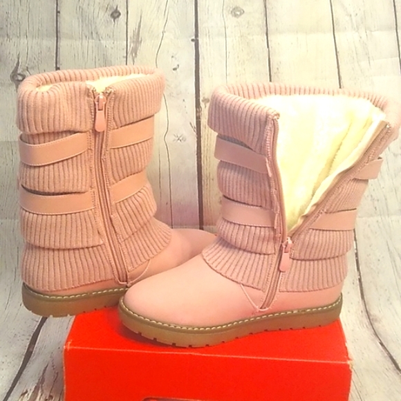 Dream Pairs Other - Dream Paris Klove Girls kni..Fur Boots Pink Size 2